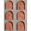 Sun & Moon Nature inspired homeTerracotta Wall Mural- - set of 6