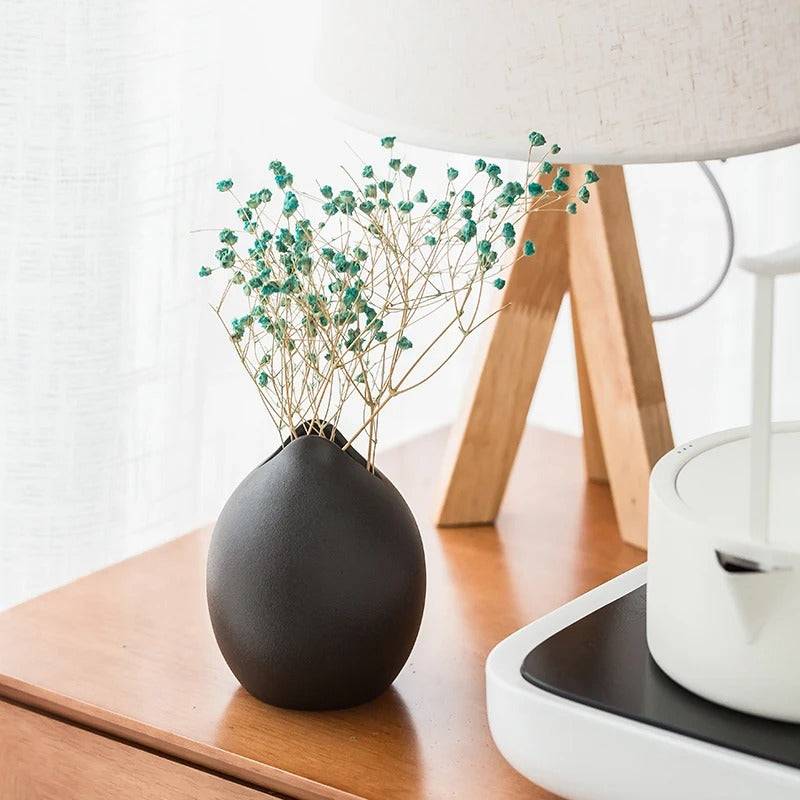 Charcoal Black Table Top Vase - Set of 3