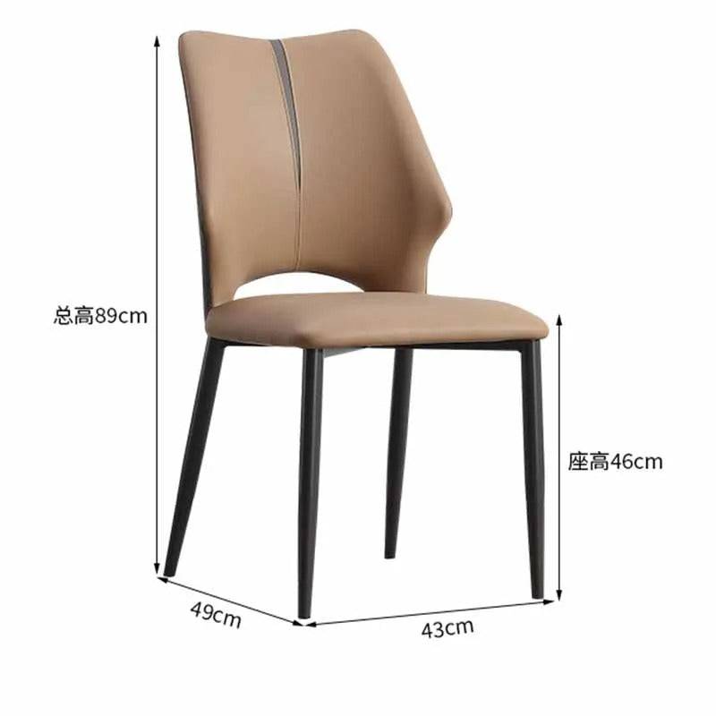 the measurements of a dining chair