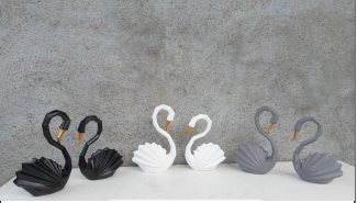 White Swan Table Decor - 1 Pair