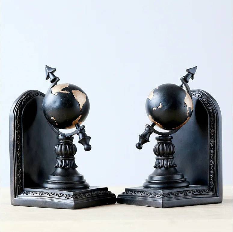 European Style Globe Bookends- Set of 2