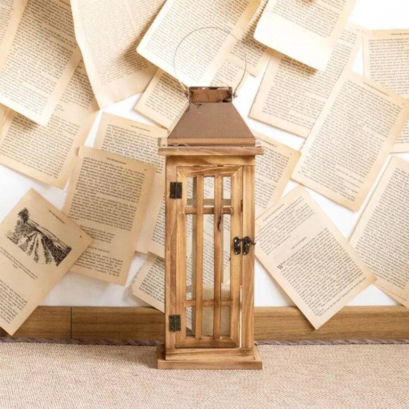 Wooden Lantern - Set of 2