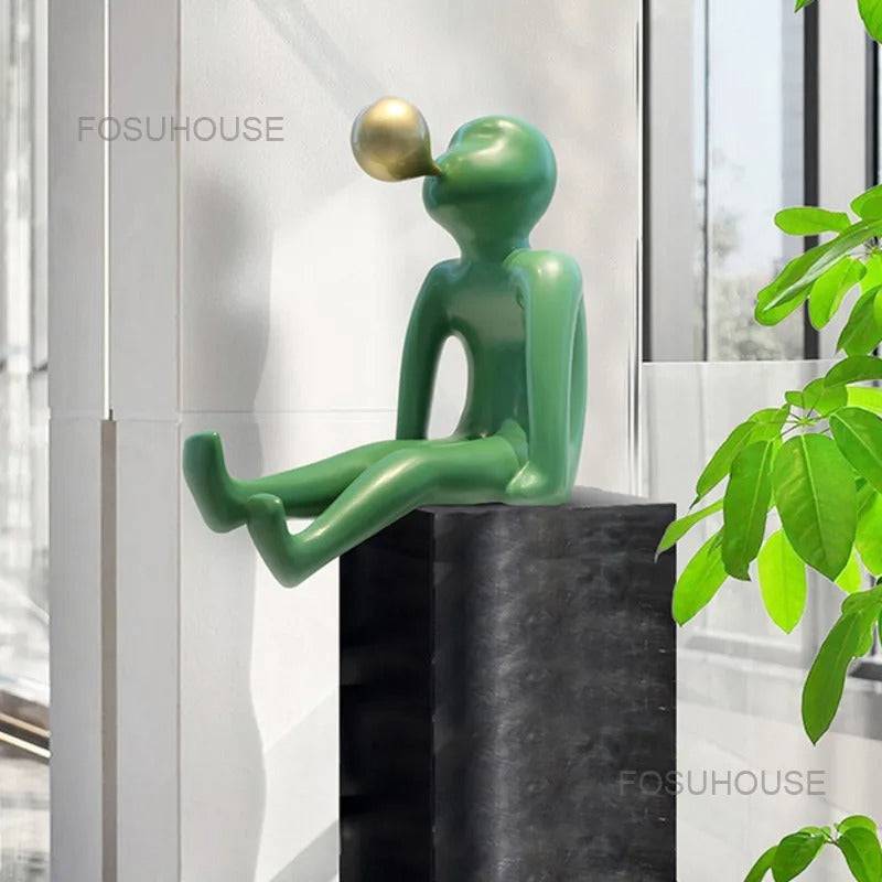 Human blow bubble figurine table decor - 1 Piece
