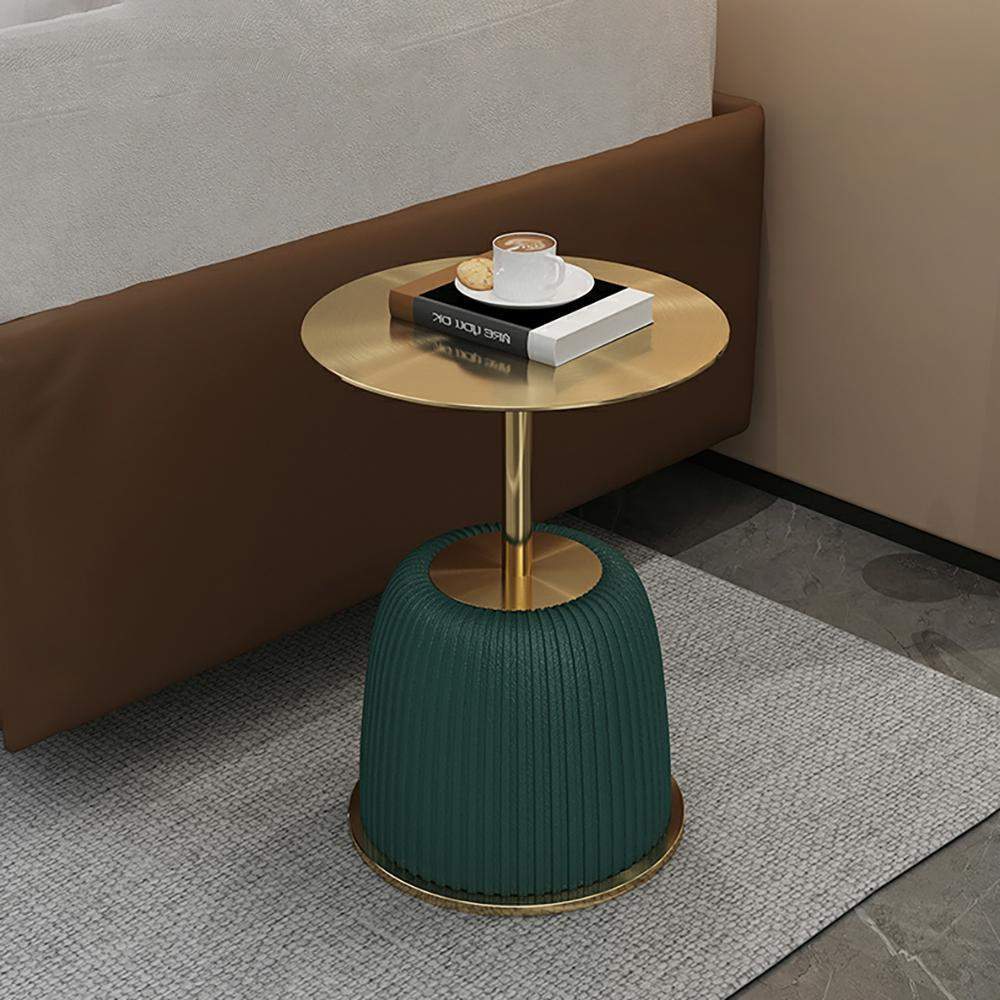 European style Leather fold sofa side table