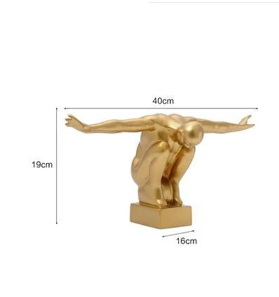 Men Eagle Seated Position Table Decor