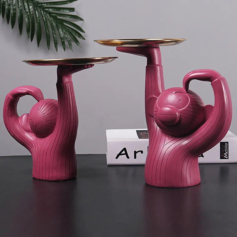 Serving Monkeys Center Table Decor - set of 2