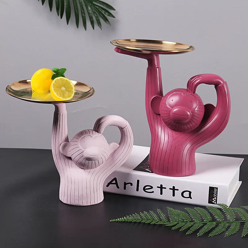 Serving Monkeys Center Table Decor - set of 2