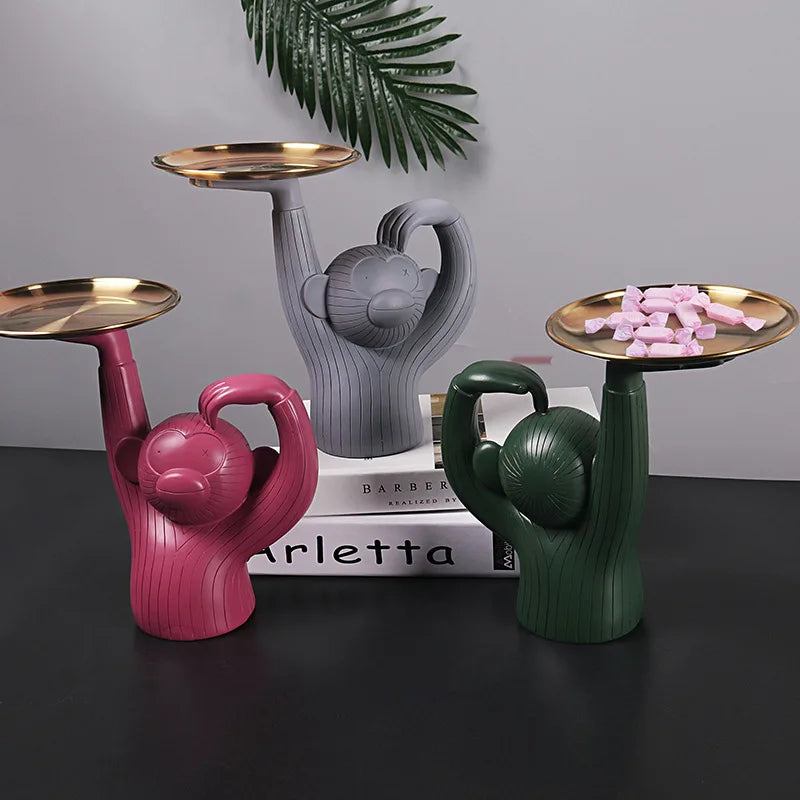 Serving Monkeys Center Table Decor - set of 2