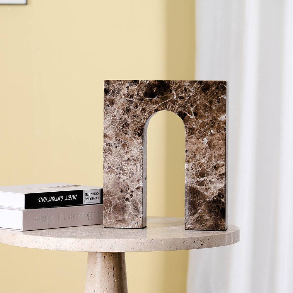 Gate Geometric Marble table Sculpture - Set of 2
