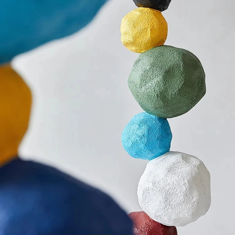 Stacked Colored Balls Artistic Sculpture