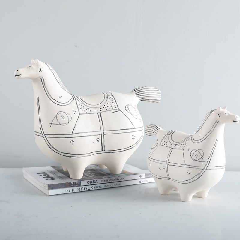 Hand Painted Designer Horse for table Decor - Set of 2