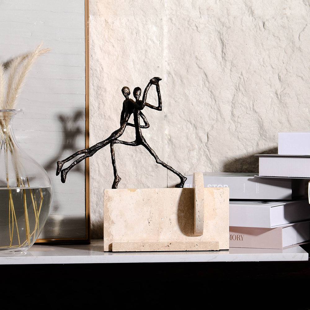 Couple Dancing in bench Marble Sculpture table decor