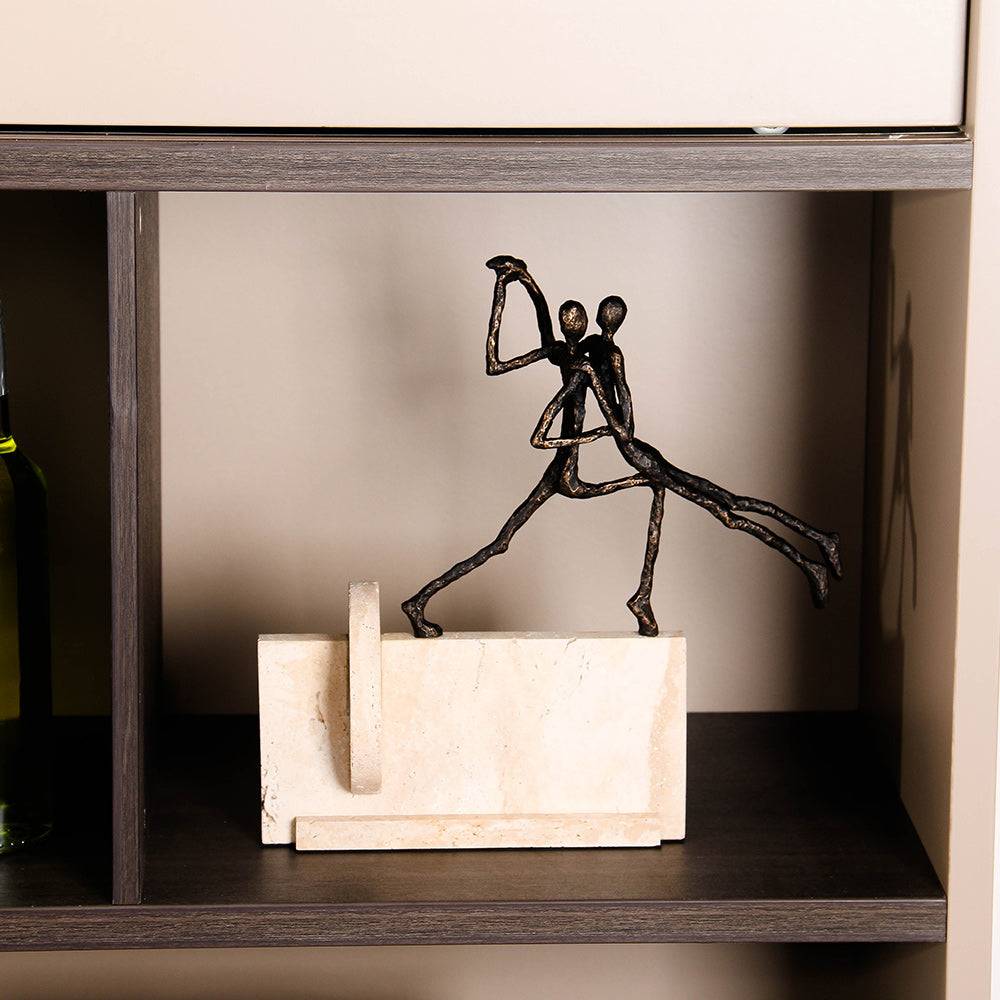 Couple Dancing in bench Marble Sculpture table decor