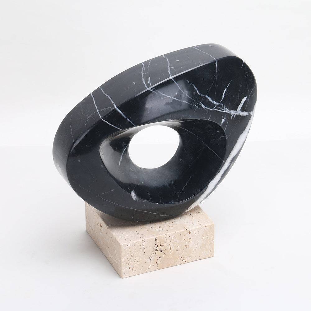 Geometric marble table Sculpture - 1 Piece