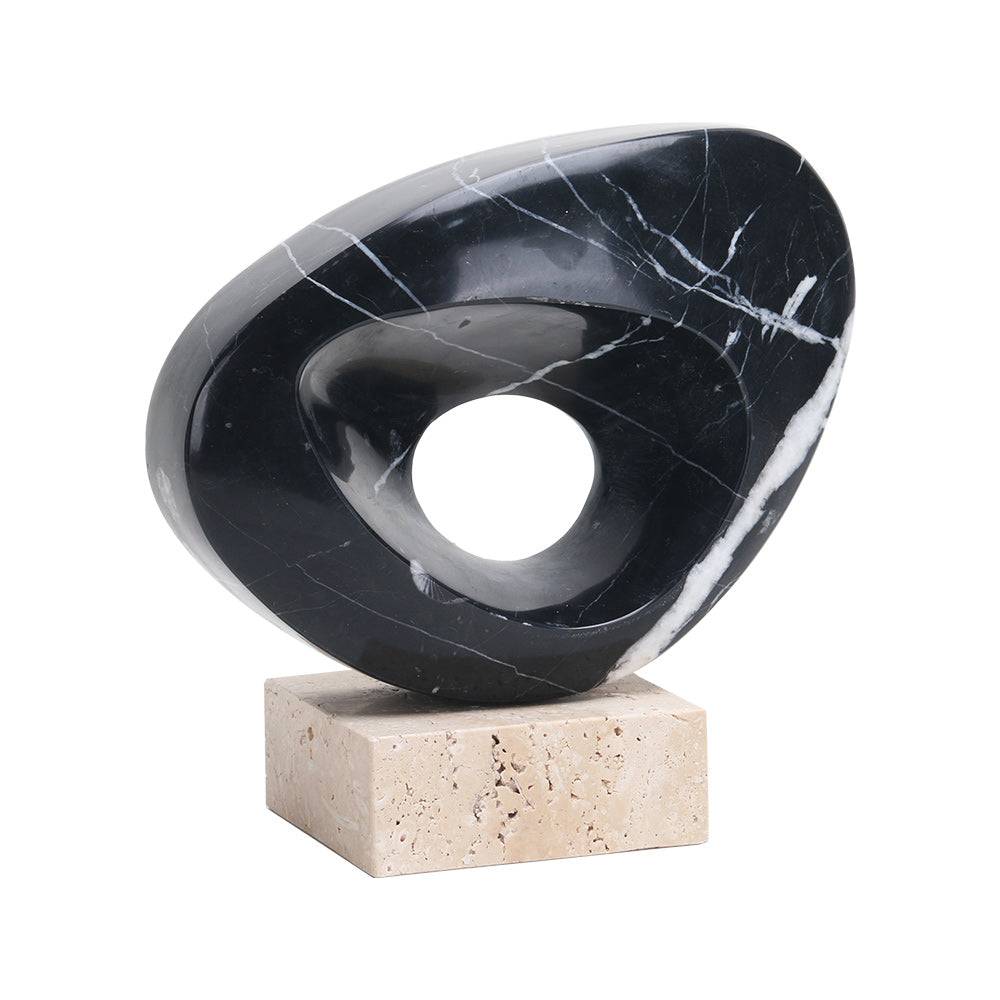 Geometric marble table Sculpture - 1 Piece