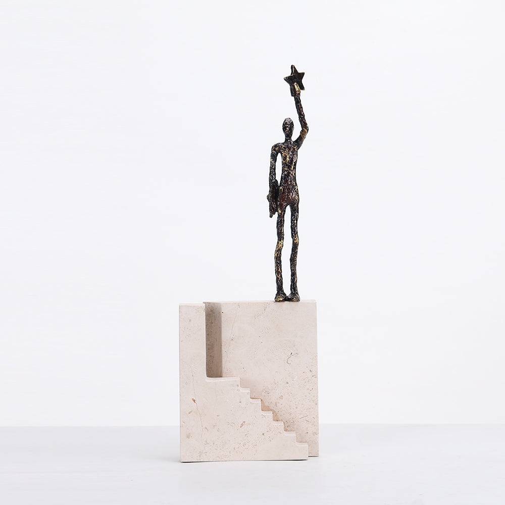 Man holding stars table decor