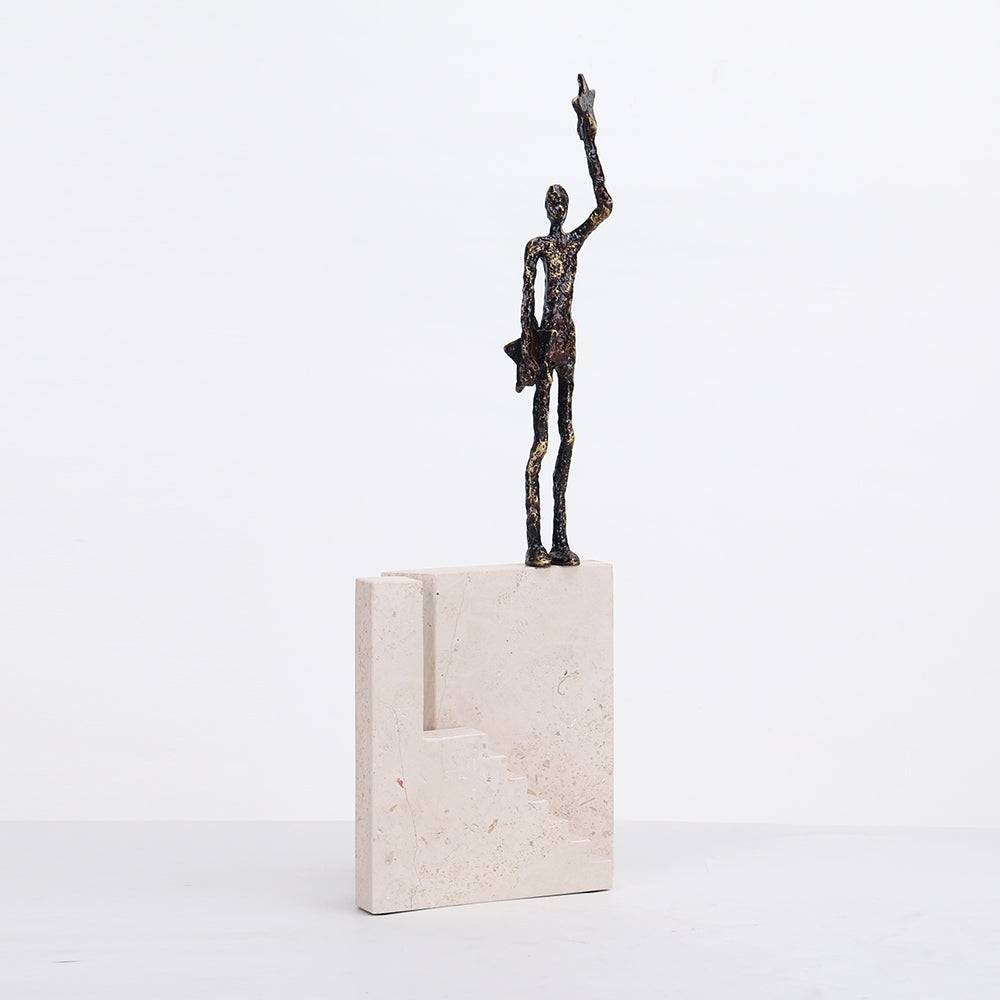 Man holding stars table decor