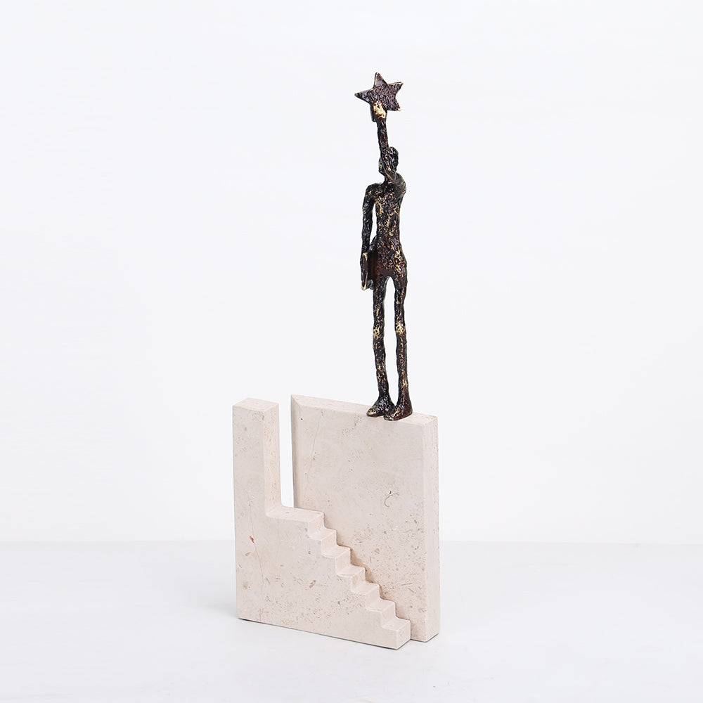 Man holding stars table decor
