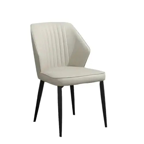 a white chair with black legs on a white background