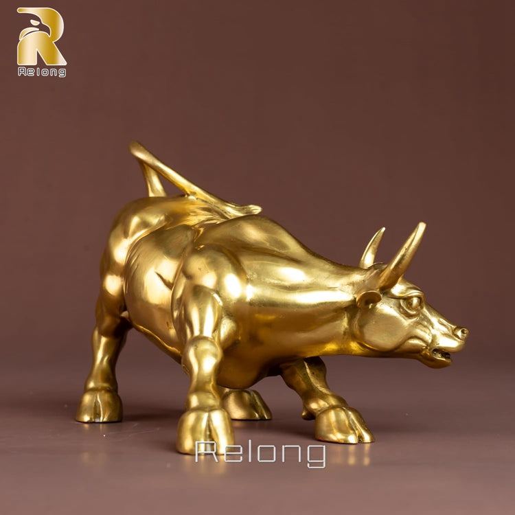 Brass Bull Statue Table Decor