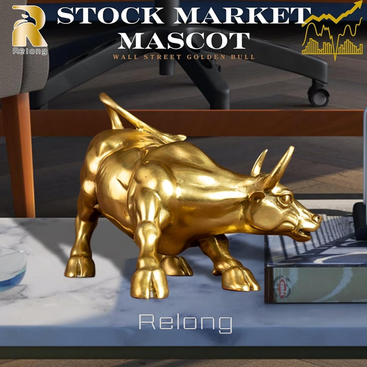 Brass Bull Statue Table Decor