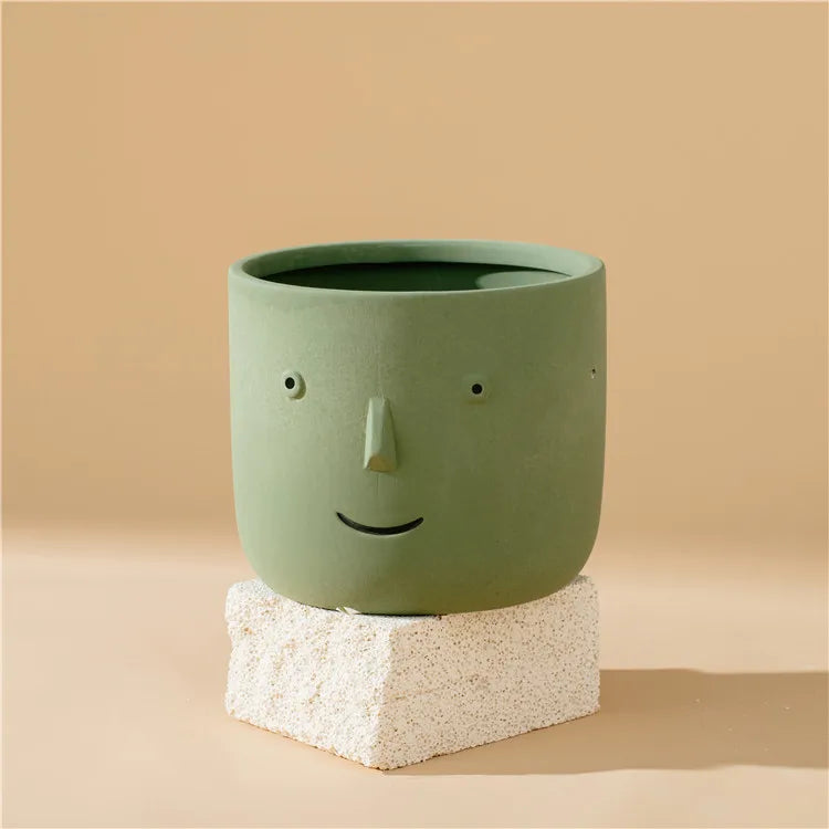 Optical face table vase- set of 3 - big & small size