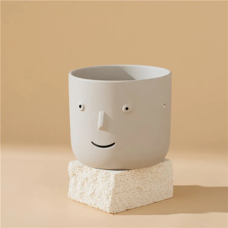 Optical face table vase- set of 3 - big & small size