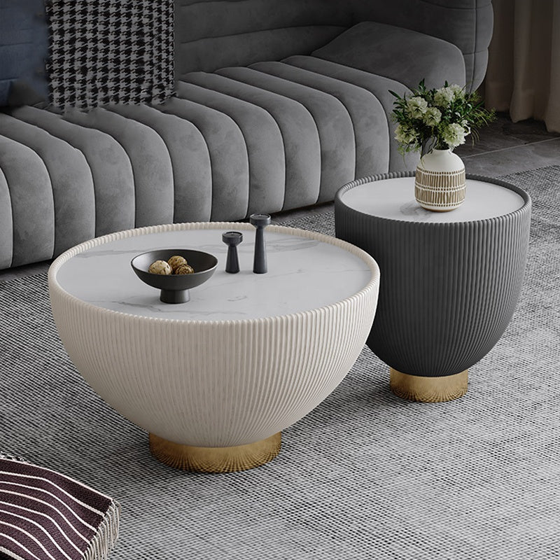 Italian Minimalist modern accent center table - set of 2