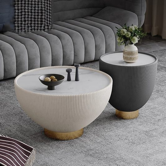 Italian Minimalist modern accent center table - set of 2
