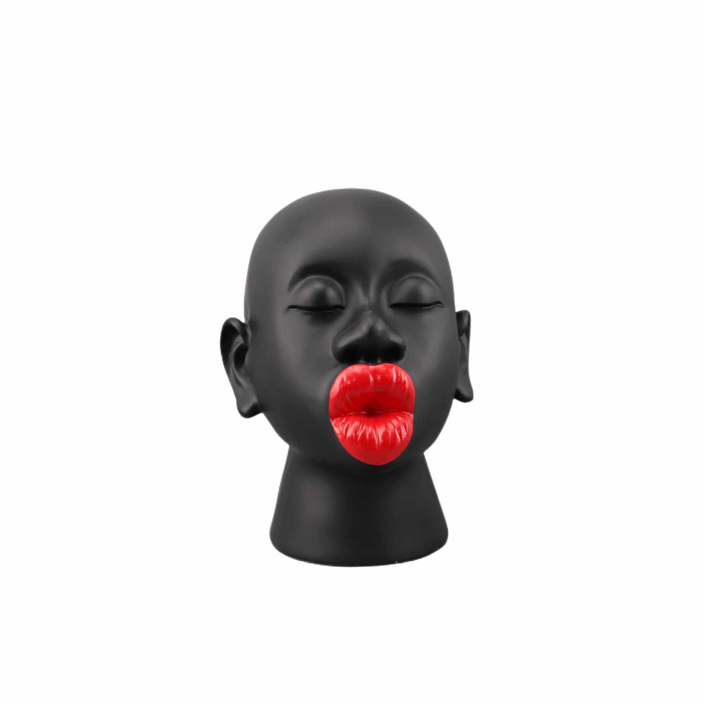 Kiss blow lady face table decor