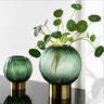 Nordic Green glass table Vase- Set of 2