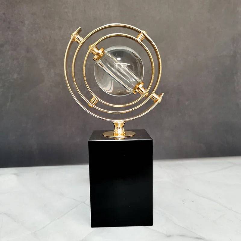 Crystal Globe Bookends - Set of 2