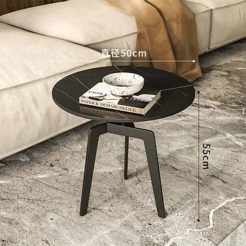 Tribeca Italiano black & White sofa marble side table