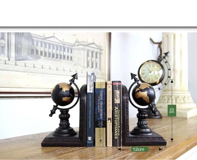 European Style Globe Bookends- Set of 2