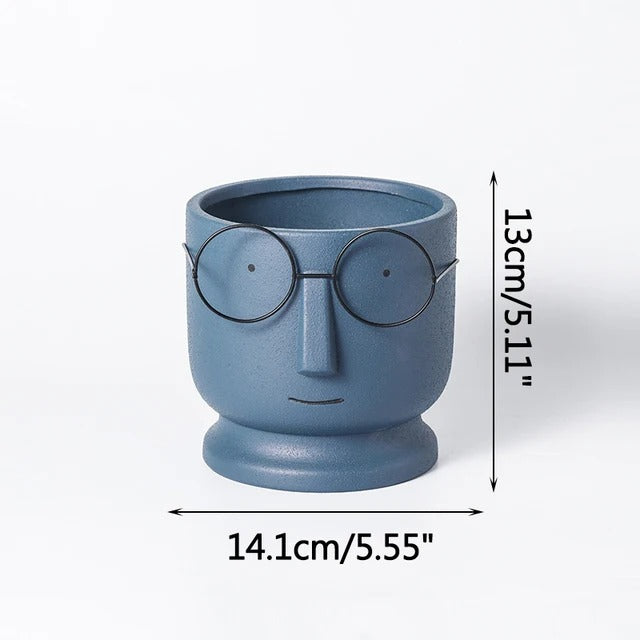 Optical face table vase -  1 piece - big & small size