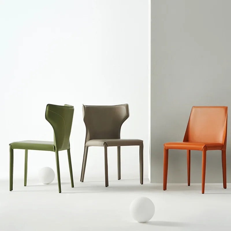 a group of three chairs sitting next to each other