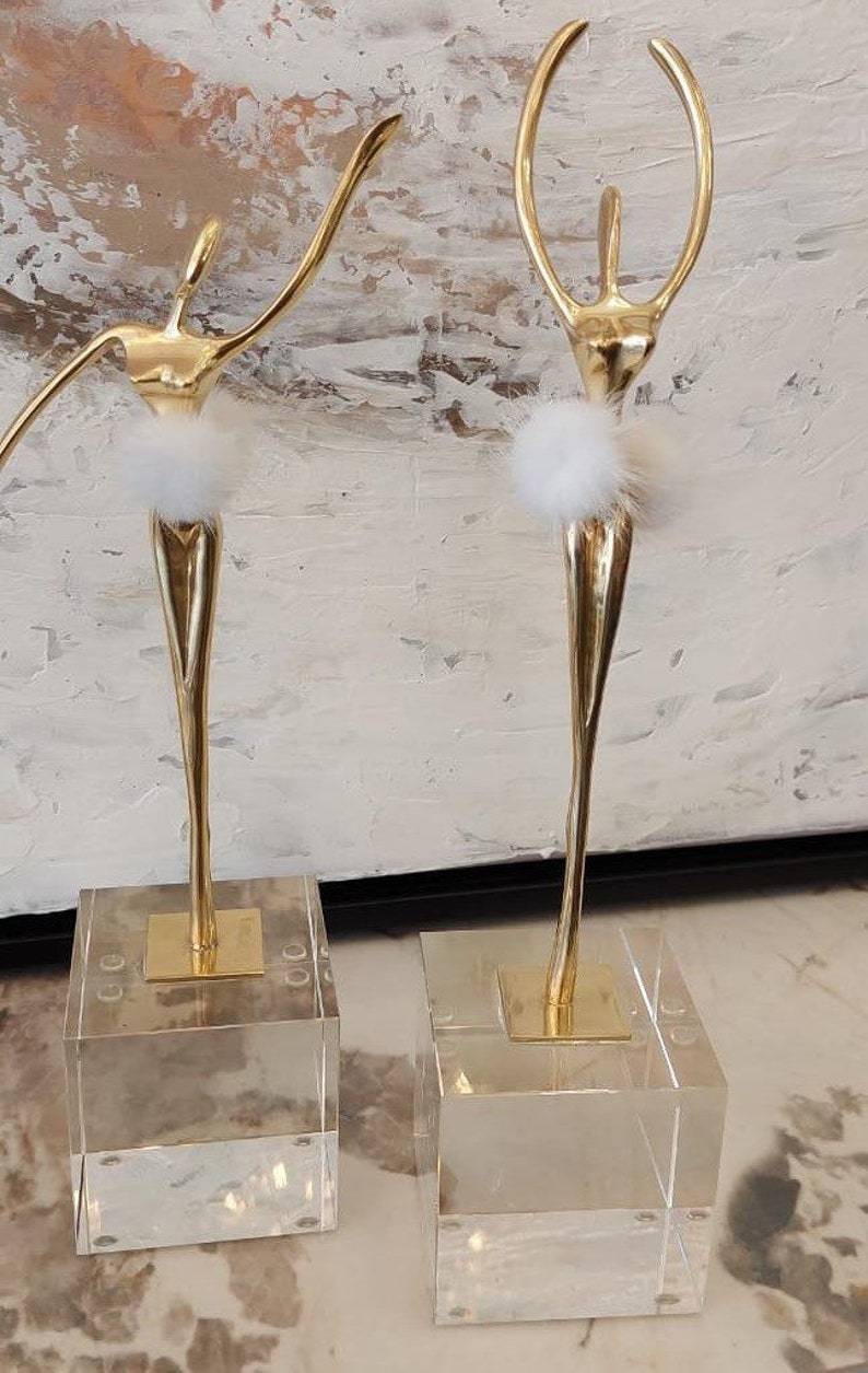 Ballet Gold Lady table decor - Set of 2